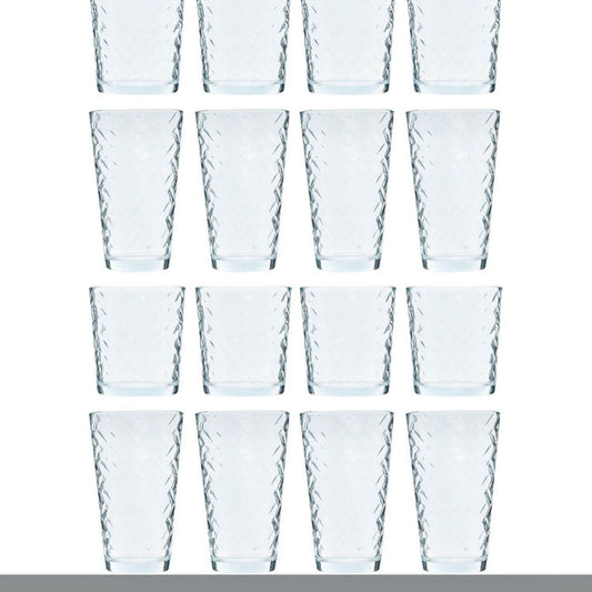Chevron Drink ware Set 16 Pieces 8-15.75 Oz & 8- 12.5 Oz DOP